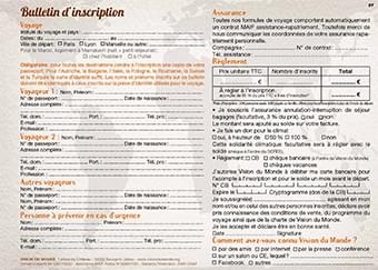 Télécharger le bulletin d'inscription de Vision du Monde